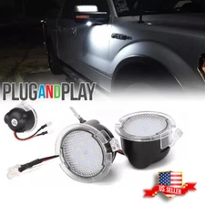 White LED Side Mirror Puddle Lamp For Ford F-150 Explorer Expedition Edge Taurus