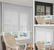 Sunscreen Magic Roller Blinds in Grey, White, Charcoal  Many Sizes , 200cm Drop