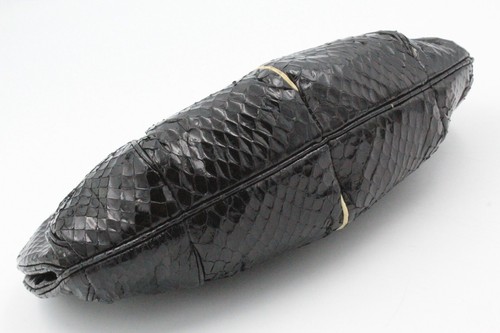 Spectacular Judith Leiber Snake Skin Black Beige Clutch Shoulder Bag - 第 3/11 張圖片