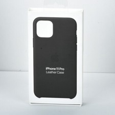 Original Apple Leather Snap Case Cover Skin For iPhone 11 Pro Black Used