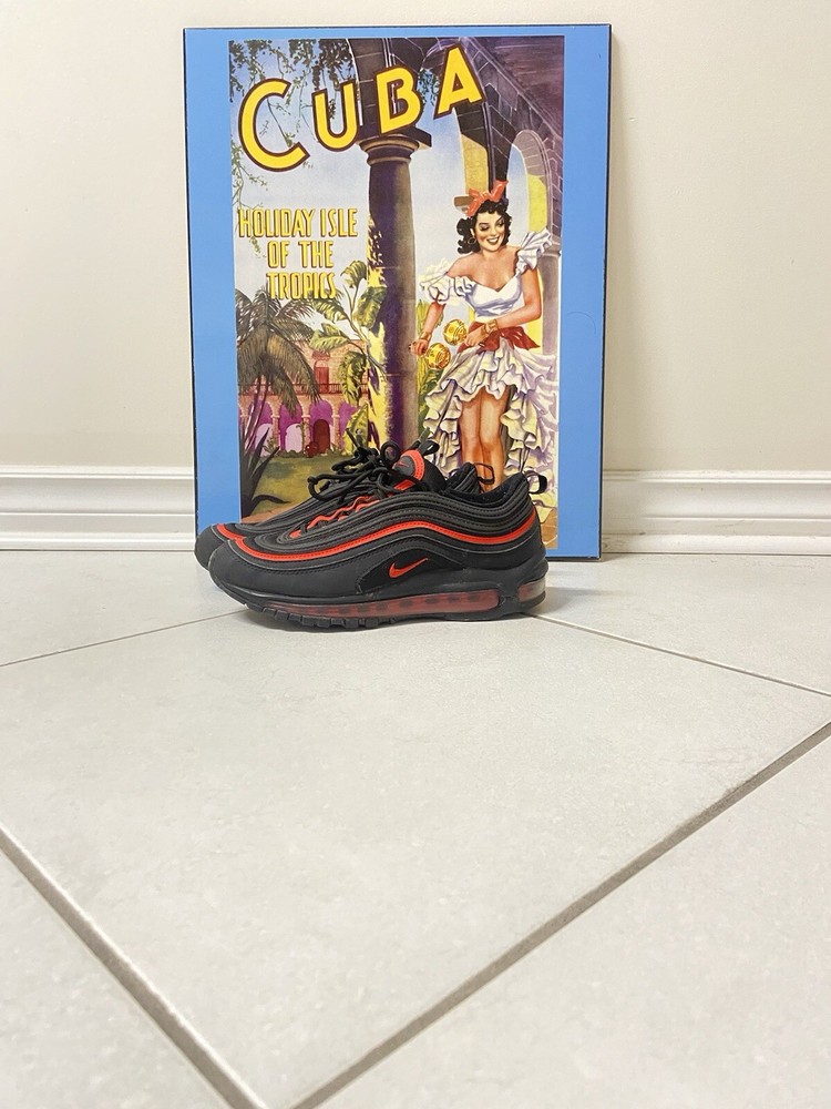 Nike Air Max 97 Women's Size 8 Black Red Sneakers 6Y Youth  