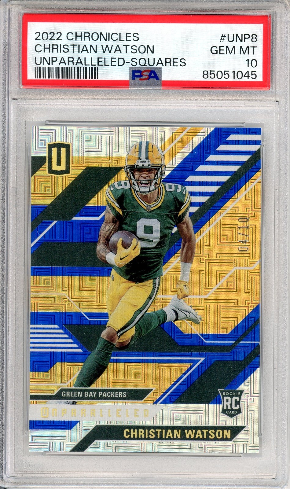 Christian Watson Panini Chronicles Unparalleled #UNP8 Squares