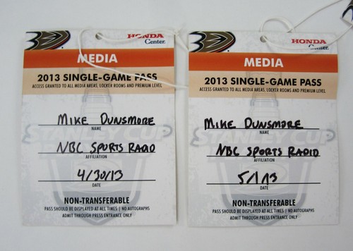 Anaheim Ducks Hockey Media Press Passes (5) NHL 2013-14 - Picture 2 of 5