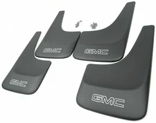 2014-2018 GMC Sierra Front & Rear Splash Guards Flat w/ GMC Logo Black OEM GM
