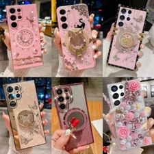 For Samsung Galaxy S25 Ultra S24 Plus S23 S22 Bling Shockproof Hard Case Cover