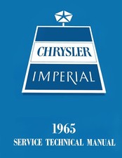 1965 Chrysler Imperial Car Shop Manual