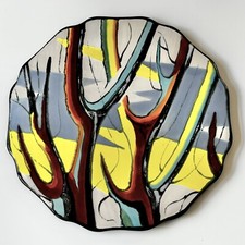 Vintage Longwy Ceramic, France,  Cake Plate ( Dia 29cm ) Decor Provence 3489