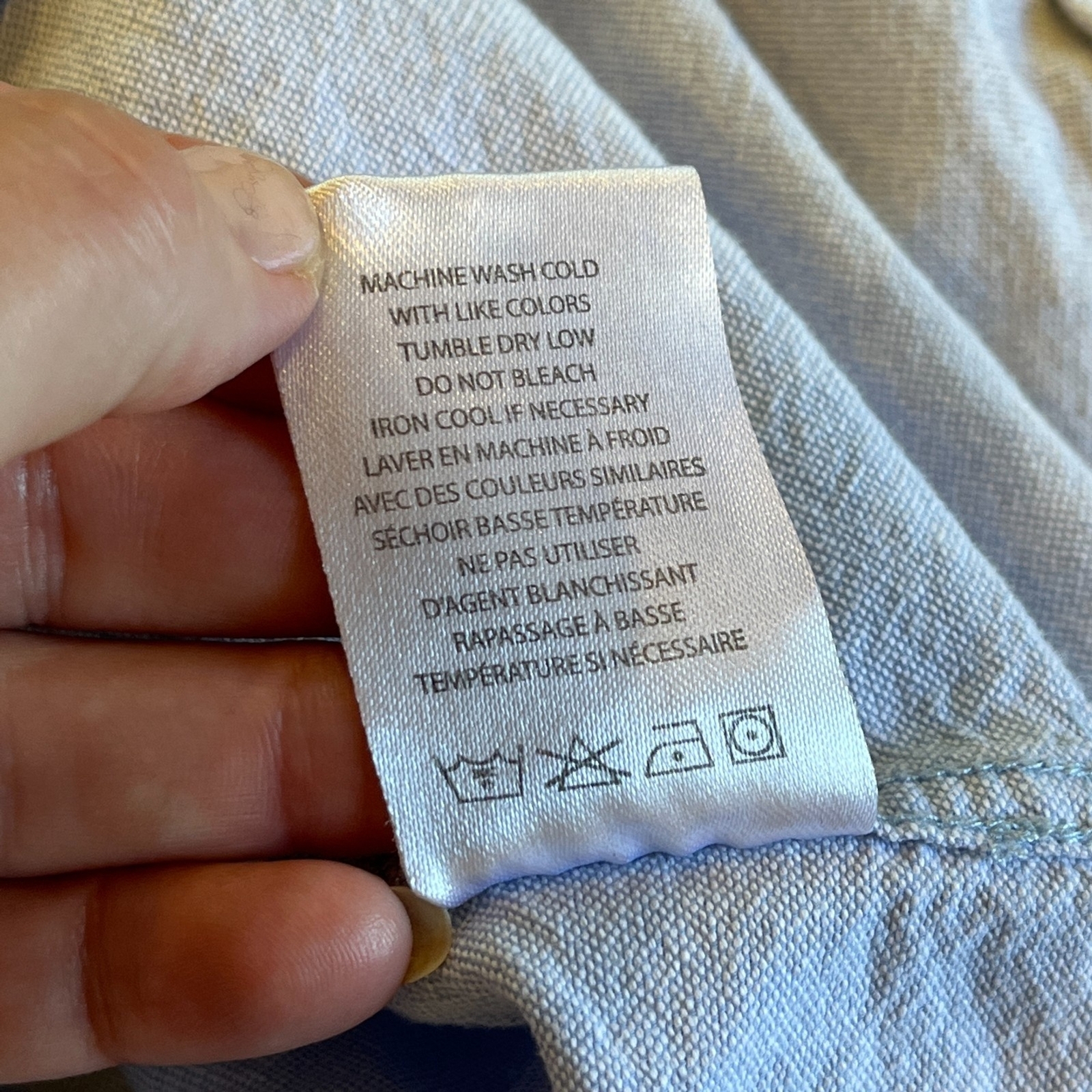 Five Four Chambray Denim Button Front Buttons Kni… - image 4