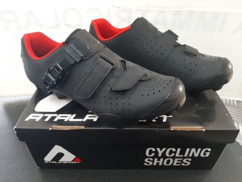 ATALA SPORTS SHOES AS FAST PLUS BLACK MTB SPINNING SIZE 47 SOLE 29.5cm RATCHET-