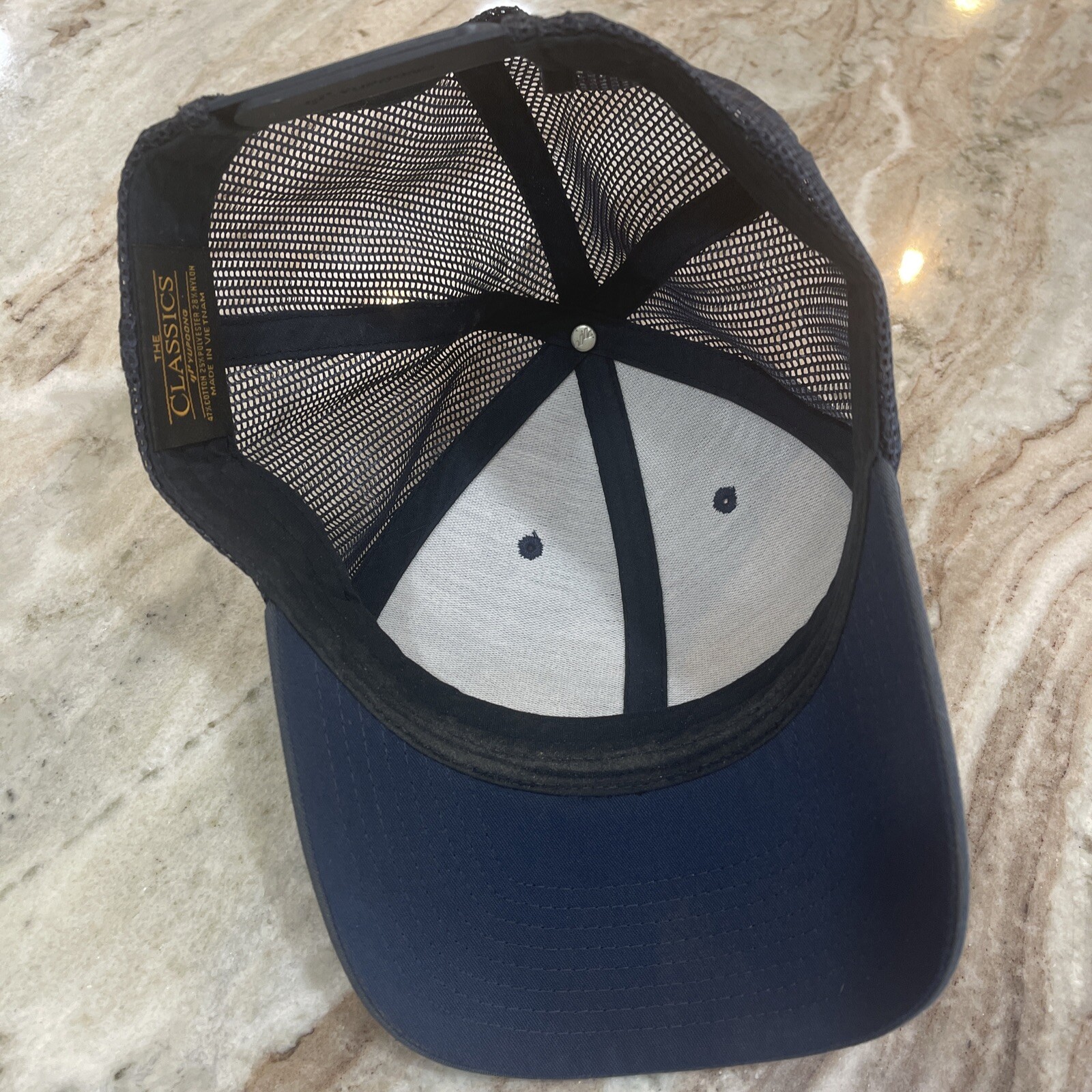 Speed & Feeds Leather Patch Snap back Trucker Cap… - image 5