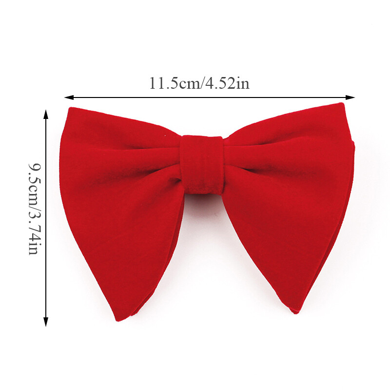 Mens Velvet Oversized Bow Tie Big Bowknot PreTied Wedding Party Dinner