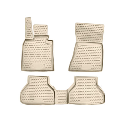 OMAC Gummimatten Fußmatten für BMW X6 E71 E72 2007-2014 TPE Automatten Beige 4x