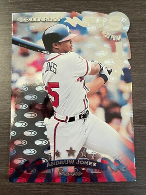 1998 Donruss Andruw Jones Silver Press Proofs Die Cut #104 print run /1500