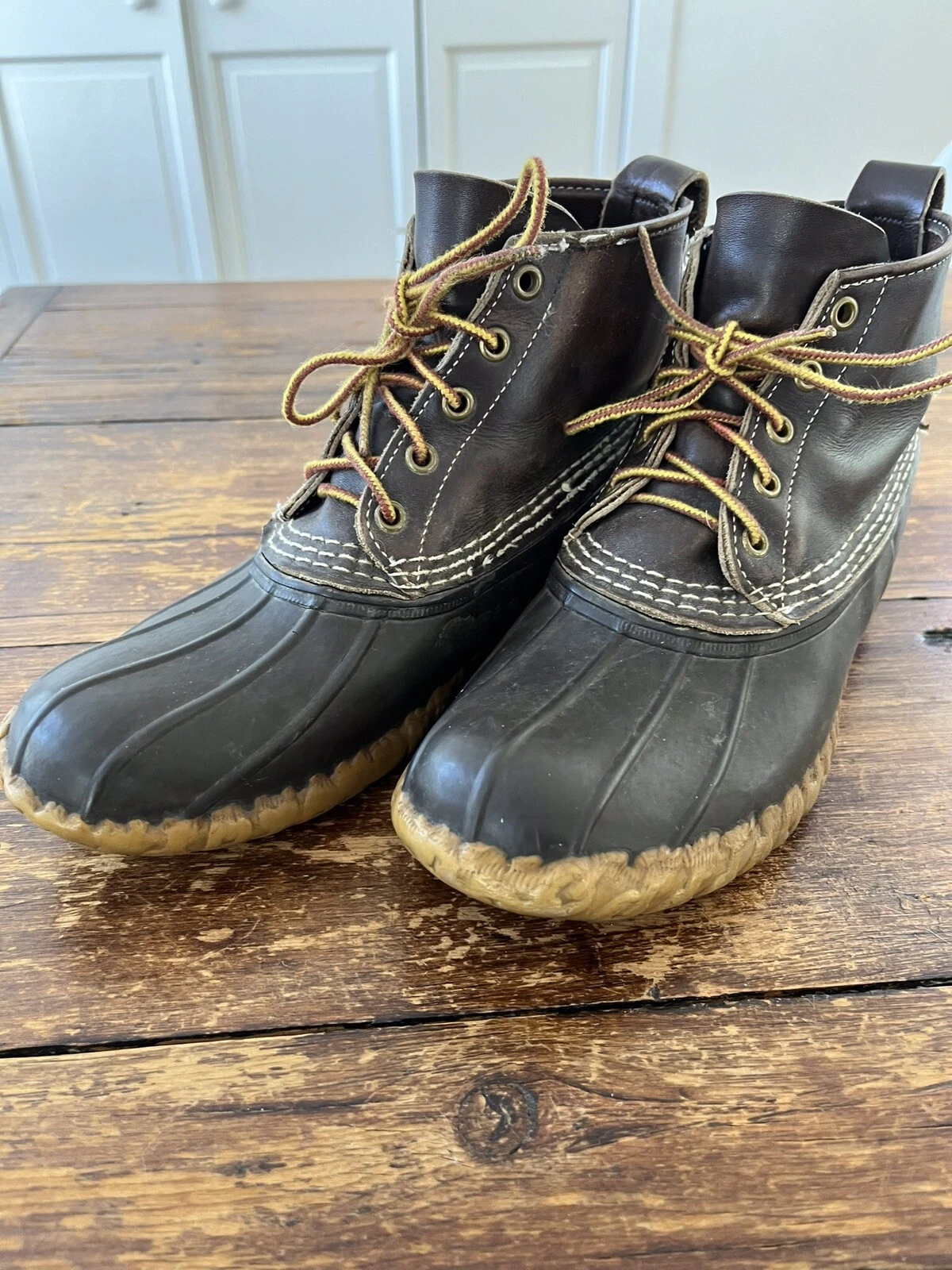 Mens Original LL Bean Classic 6” Bean Boots Dark Brown Size 8M
