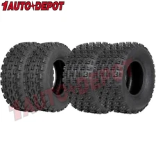 Set of 4, 21x7-10 & 20x10-9 Replacement Sport ATV Tires, 4Ply UTV ATV Quad Tyres