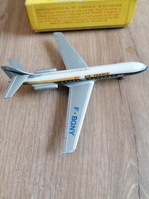 Avion Miniature Dinky Super Toys – Caravelle SE 210 Air France – 60F – Métal France