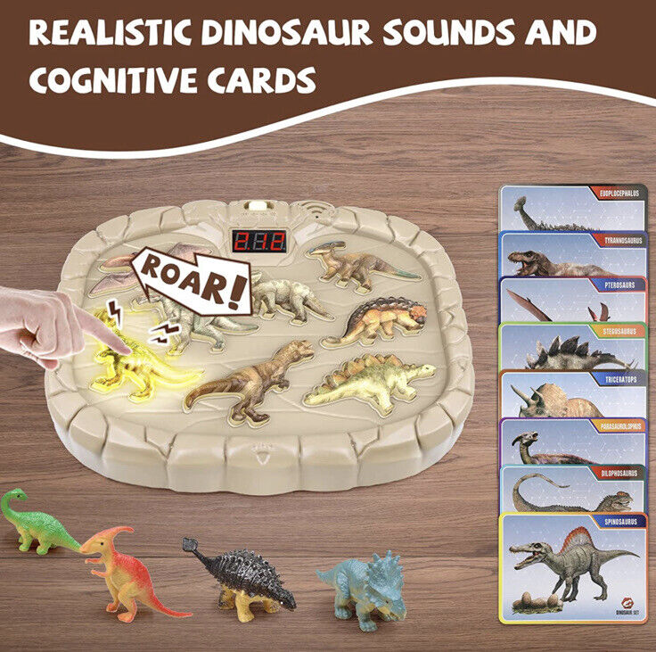 Fun Little Toys Beg1n Whack-a-Dino,Interactive Dinosaur Game