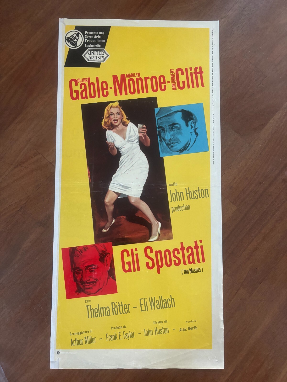 Locandina originale film Gli spostati (1961) - Regia di John Huston