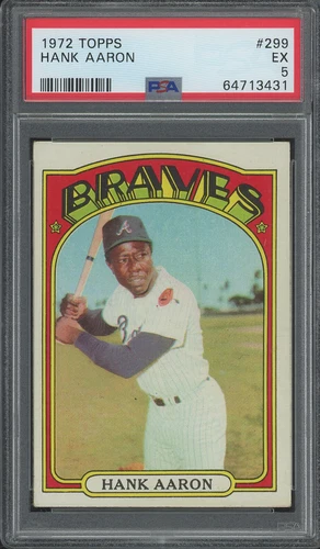 1972 Topps #299 Hank Aaron PSA 5 (S02)