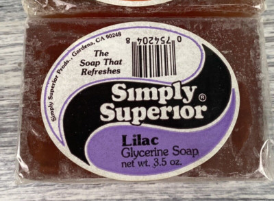 Simply Superior Glycerin Soap Bar Lilac New Old Stock