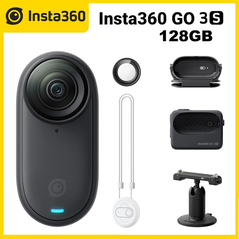 Insta360 GO 3S 128GB Black 4K Tiny Action Camera 10mWaterproof