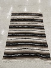 Vintage Navajo Throw Blanket 90s Native American Tapestry 50x71 Inches