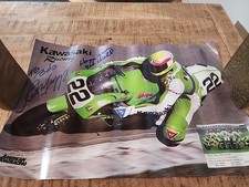 1991 Signed Team Rob Muzzy Kawaski MotorcyclePoster American ROAD racing USA