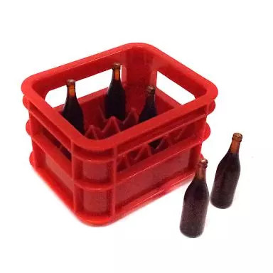 Mini figura 4. Estuche de cerveza (rojo) "Carrito plegable y estuche de cerveza"