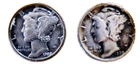 Two 1929 (P) Mercury Dimes 90% Silver circulated