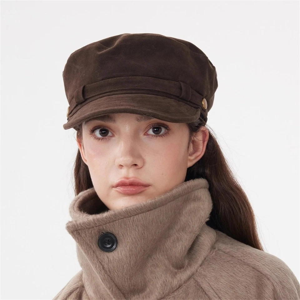 复古报童帽女式秋冬纸童帽子遮阳帽画家帽贝雷帽 — 第 4/4 张图片