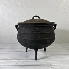 Rare Vintage JMI 3 Cast Iron Cauldron - Potjie Pot 3 Legs