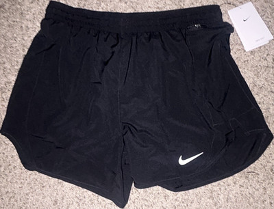 Nike Women's Black Athletic Shorts Polyester Athletic Fit Medium