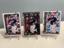 2025 Topps Dylan Crews RC Image Variation Santa Hat, Base Paper, And Base Chrome