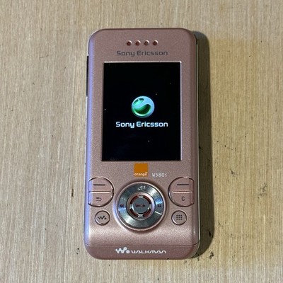 Sony Ericsson Walkman W580i Pink UNKNOWN CARRIER Working Slider Phone SOLD AS IS
