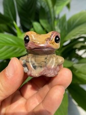 1 pieza Cuadro Natural Piedra Cuarzo Tallado Cristal Rana Calavera Reiki Regalo de Curación