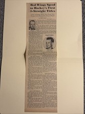Gordie Howe Tommy Ivan Detroit Red Wings 1953 Sporting News Hockey 5X16 Panel