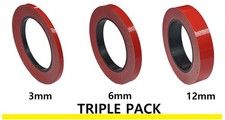 Red Styling Go Faster Stripe Coach Line Pin Line Trim Vinyl Tape 3 6mm & 12 mm