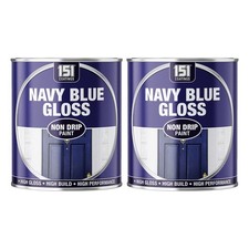 2X 151 Navy Blue Gloss Non-Drip Paint 300ml Hard Drying High Performancer