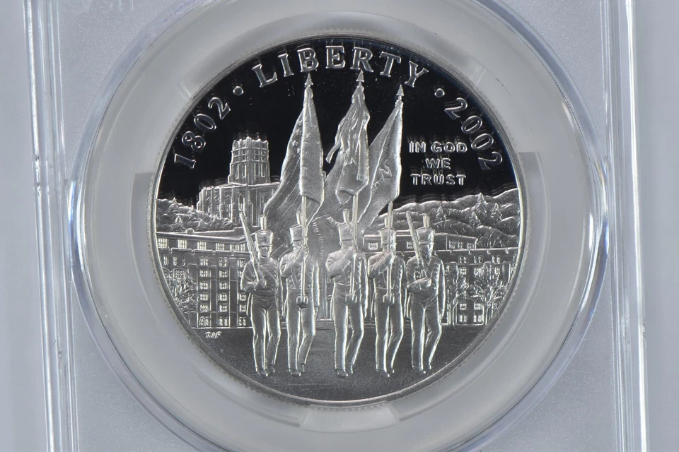 2002-W West Point Commemorative Silver Dollar PR69 DCAM CAC CACg *5294 - Image 4 of 4