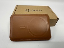 Quince Men Leather MagSafe Wallet Phone Stand Cognac