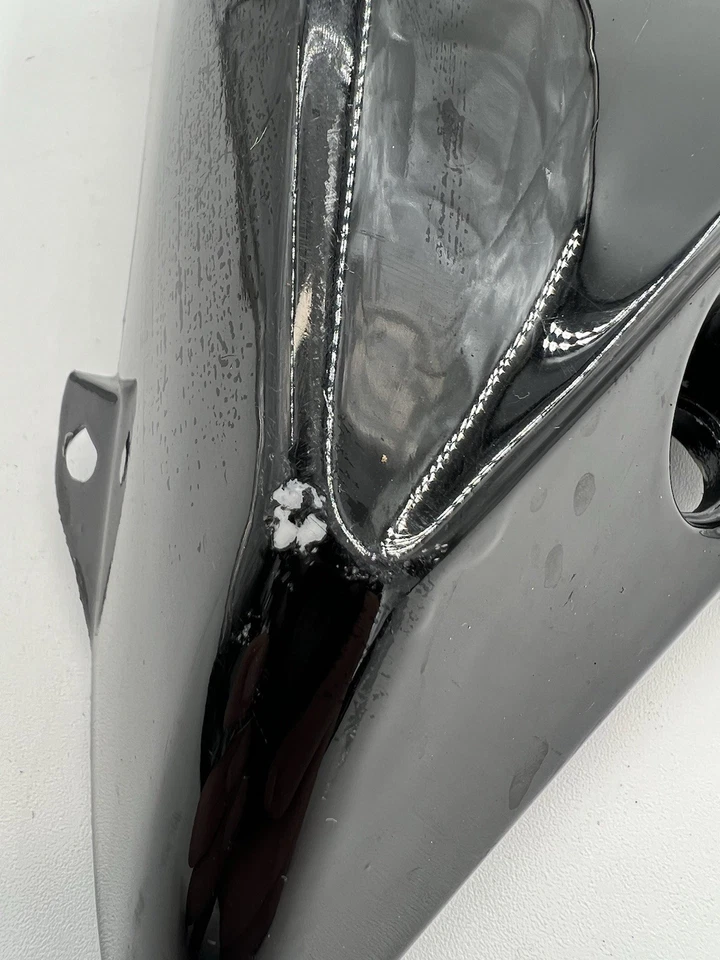 2006-2007 Yamaha Yzf R6 Preto CARENAGEM LATERAL ESQUERDA MÉDIA SUPERIOR CAPUZ PLÁSTICO - Imagem 4 de 4