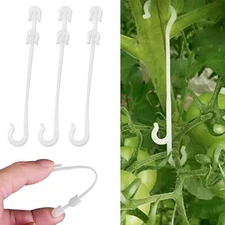 50pcs J-hook Plant Clips, Tomato Grape Vines Support, Trellis Fastener