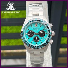 Men's 41mm Panda Chronograph VS75A Solar Quartz Sapphire C3 Luminous 200M