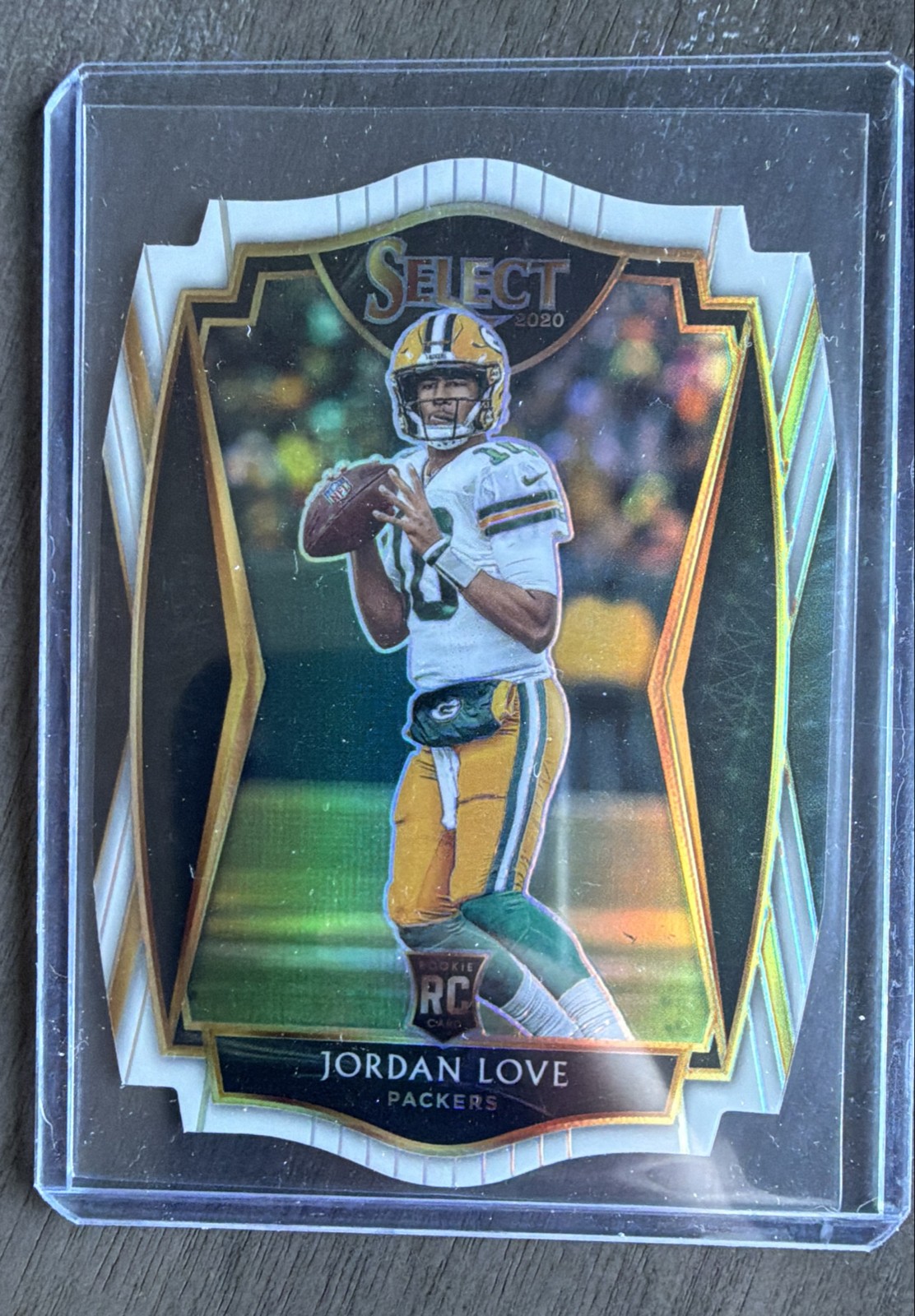 2020 Panini Select - Premier Level Jordan Love #147 White Prizm Die-Cut (RC)