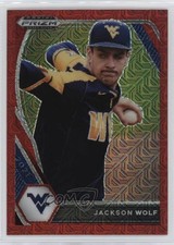 2021 Panini Prizm Draft Picks Red Mojo Prizm Jackson Wolf #PDP129 fm0