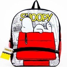 Snoopy Comics Nylon School Backpack 16" for Kids, with a front Pocket New