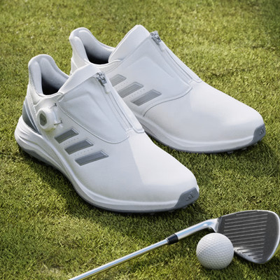 Adidas Solarmotion BOA 24 Herren Größe 9 10 Golfschuhe ohne Spikes wasserdicht weiß