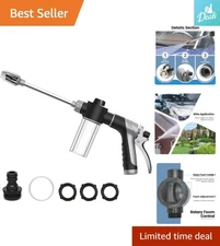 Adjustable Foam Gun Sprayer with 3.5oz Dispenser for Easy Pet Showering - Gray