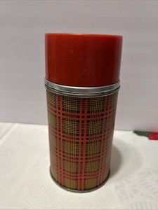 Vintage Aladdin Plaid Thermos 