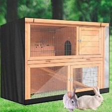 Rabbit Hutch Cover Double Decker Waterproof with Transparent Front Design